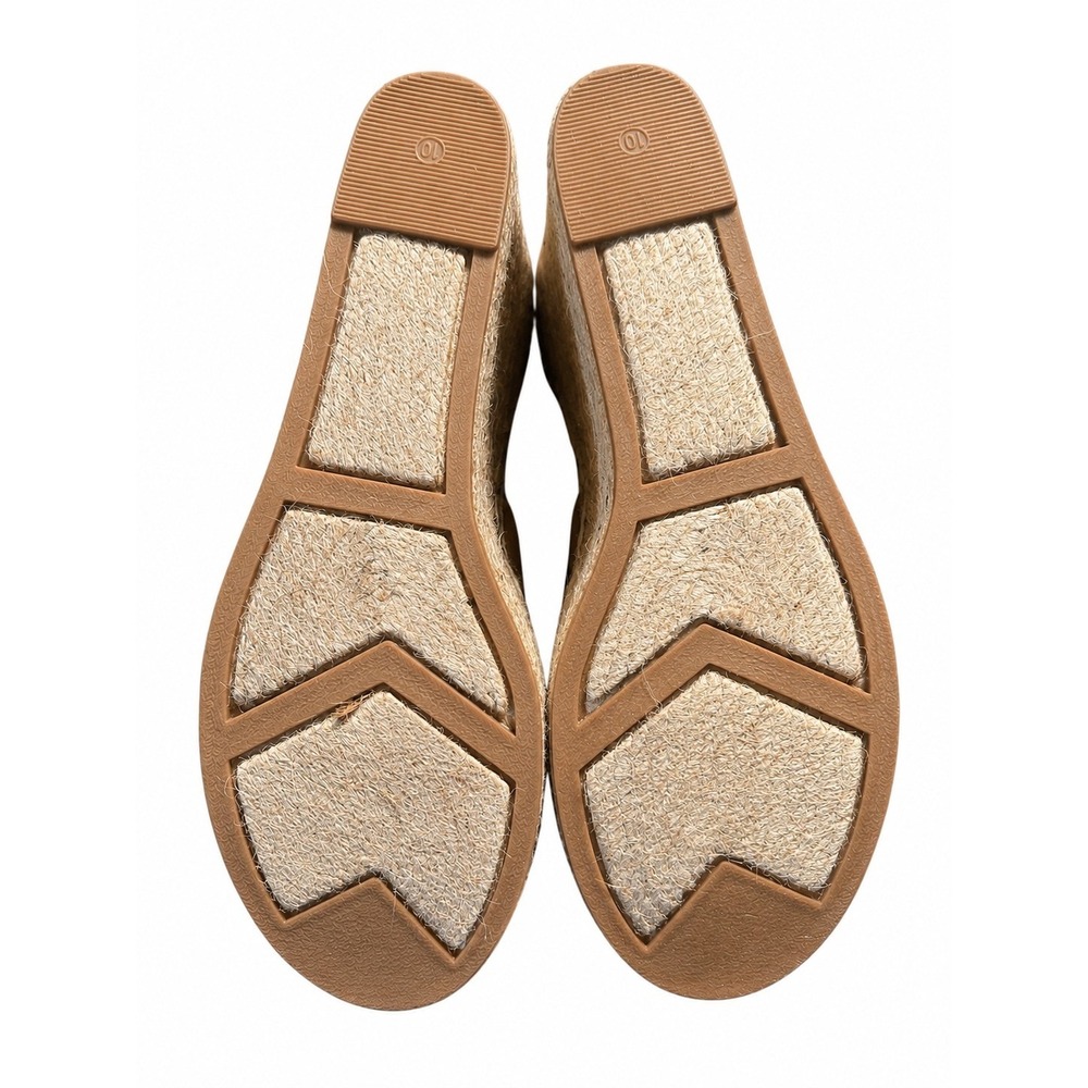 Marc Fisher Adalyn Espadrille Wedge Sandals Cognac Brown Suede Platform 10 - Picture 5 of 5